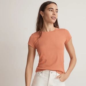 Madewell Brightside Tee in Classic Coral